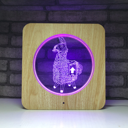 Lampe en bois - Lama