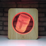 Lampe en bois - Gourde du brave