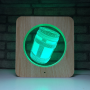 Lampe en bois - Gourde du brave
