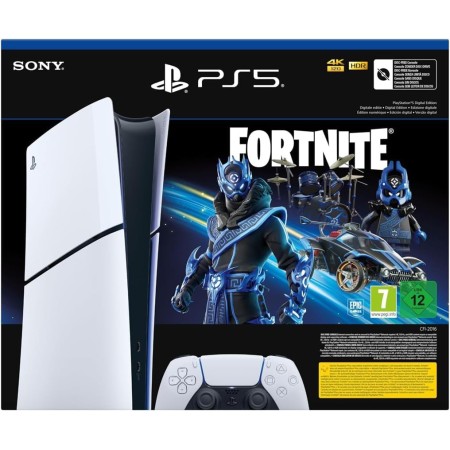 Playstation 5 Fortnite - Édition Digitale avec Manette DualSense Blanche - Pack Fortnite Cobalt Star